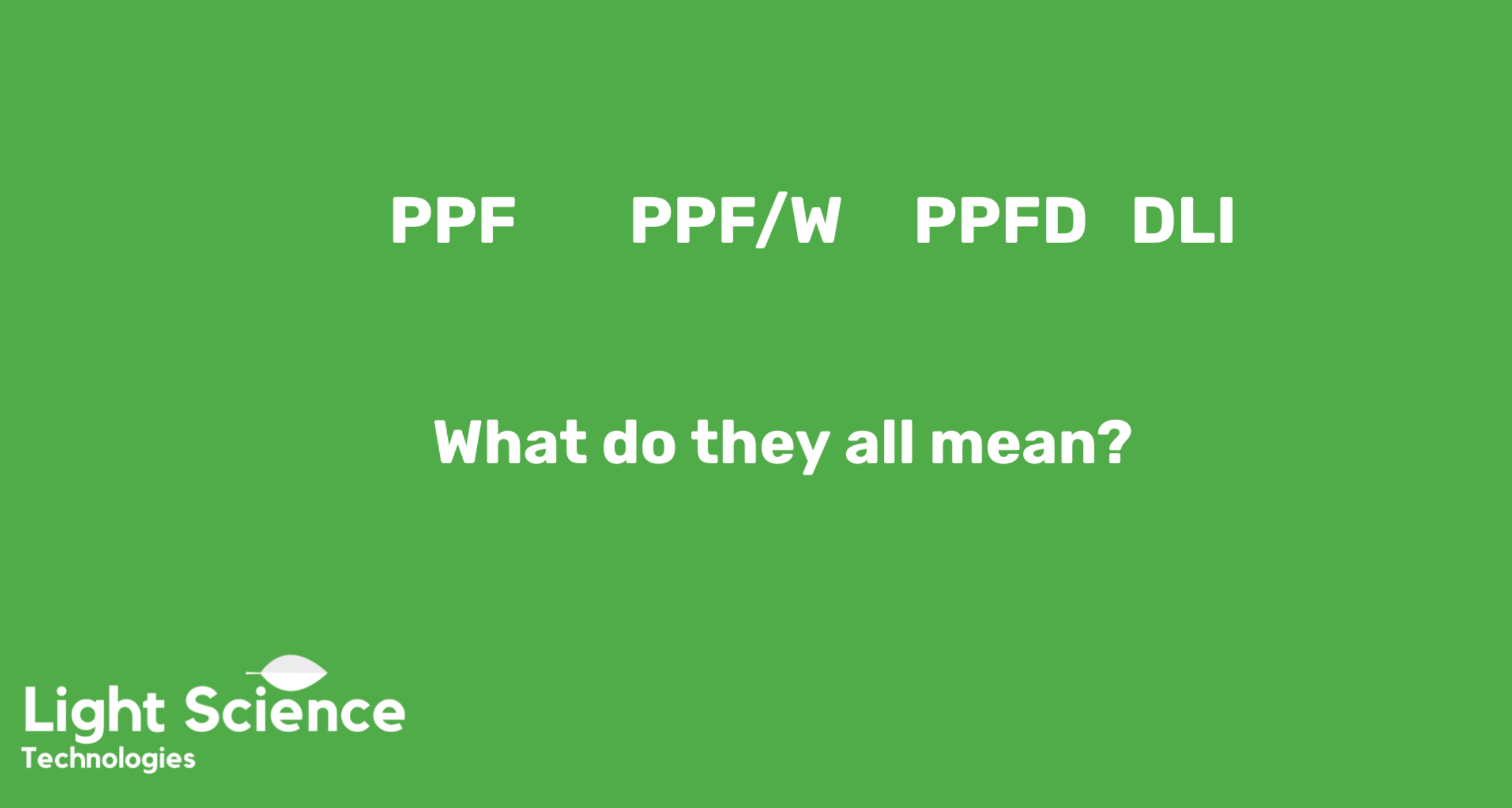 Important Horticultural Metrics